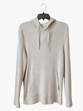 Rainforest RF Cabin Long Sleeve Hooded Waffle Henley Pullover Mens Size M Pocket